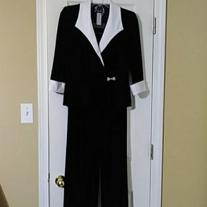 Black velvet pantsuit